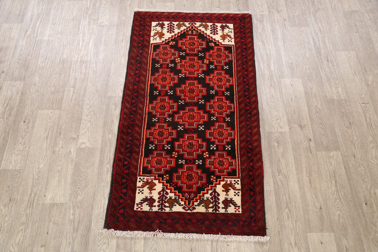 Balouch Afghan Oriental Area Rug 3x5