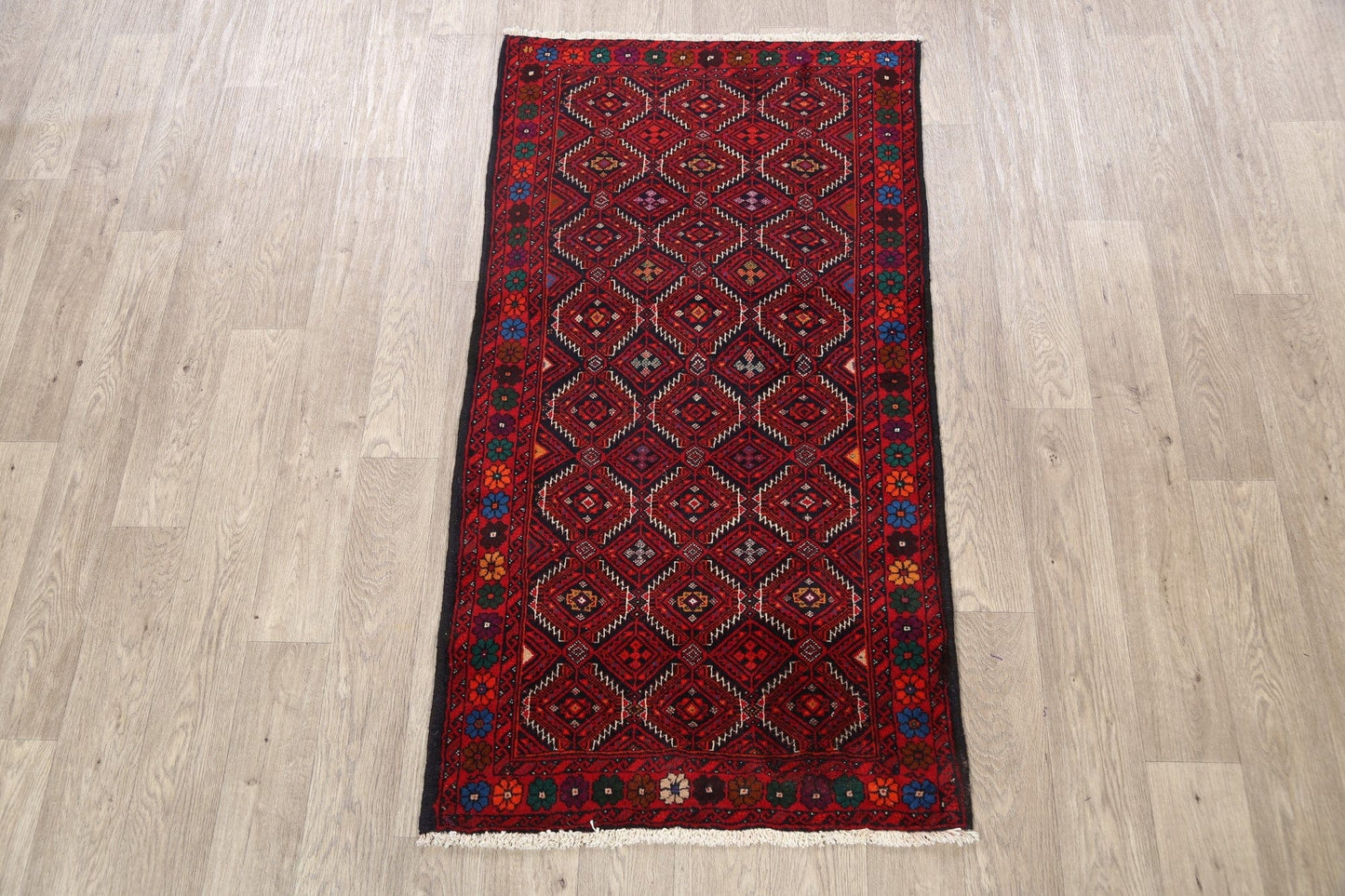 All-Over Balouch Afghan Oriental Area Rug 3x5