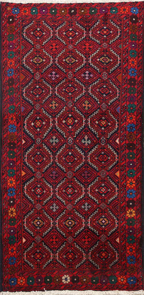 All-Over Balouch Afghan Oriental Area Rug 3x5