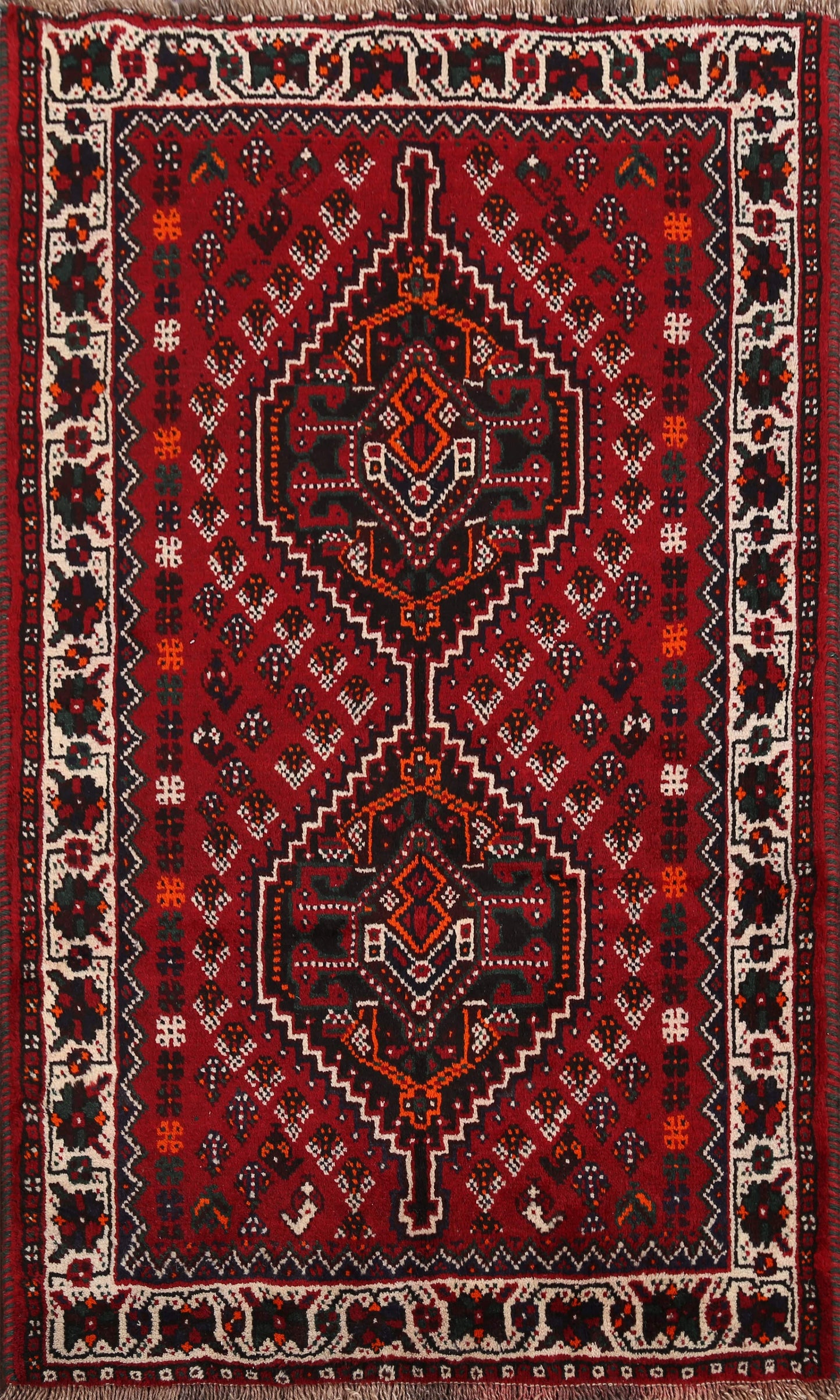 Tribal Shiraz Persian Area Rug 4x5