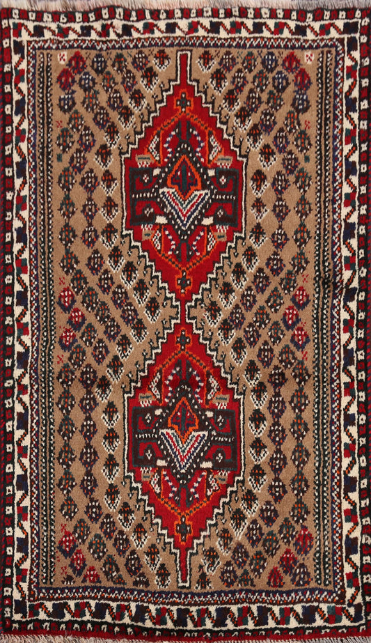 Tribal Shiraz Persian Area Rug 3x4