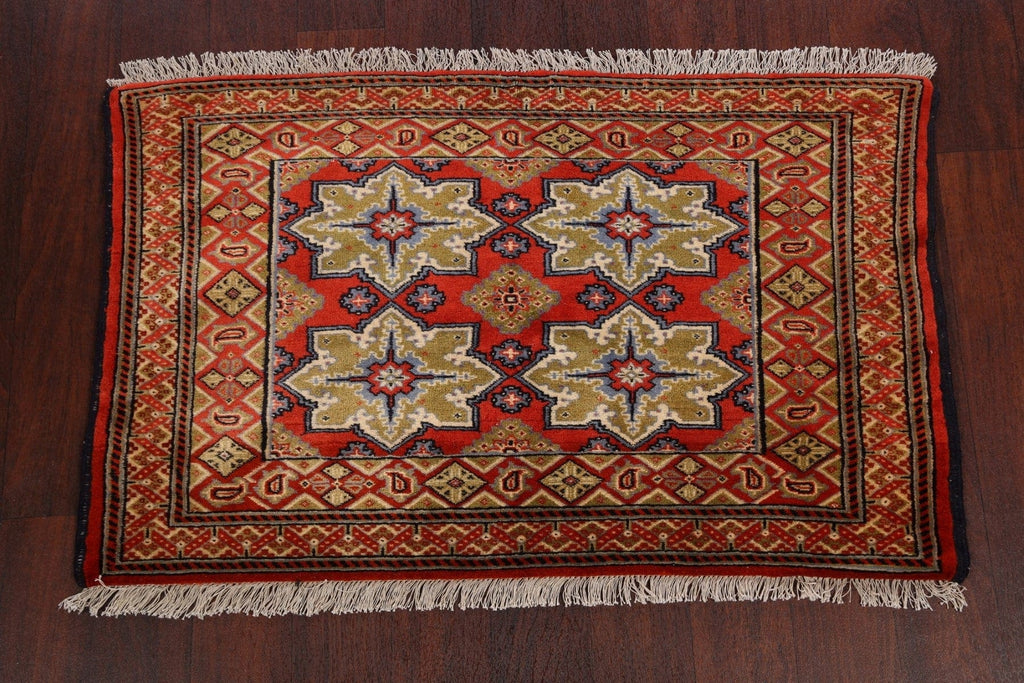 Vegetable Dye Turkoman Persian Area Rug 2x4