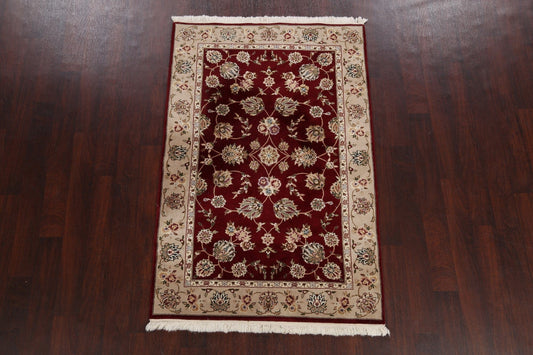 Wool/ Silk Floral Tabriz Oriental Area Rug 4x6