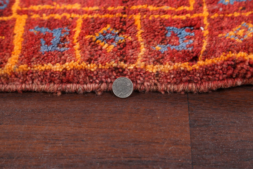 Set of 2 Tribal Gabbeh Persian Area Rugs 1x1 Square