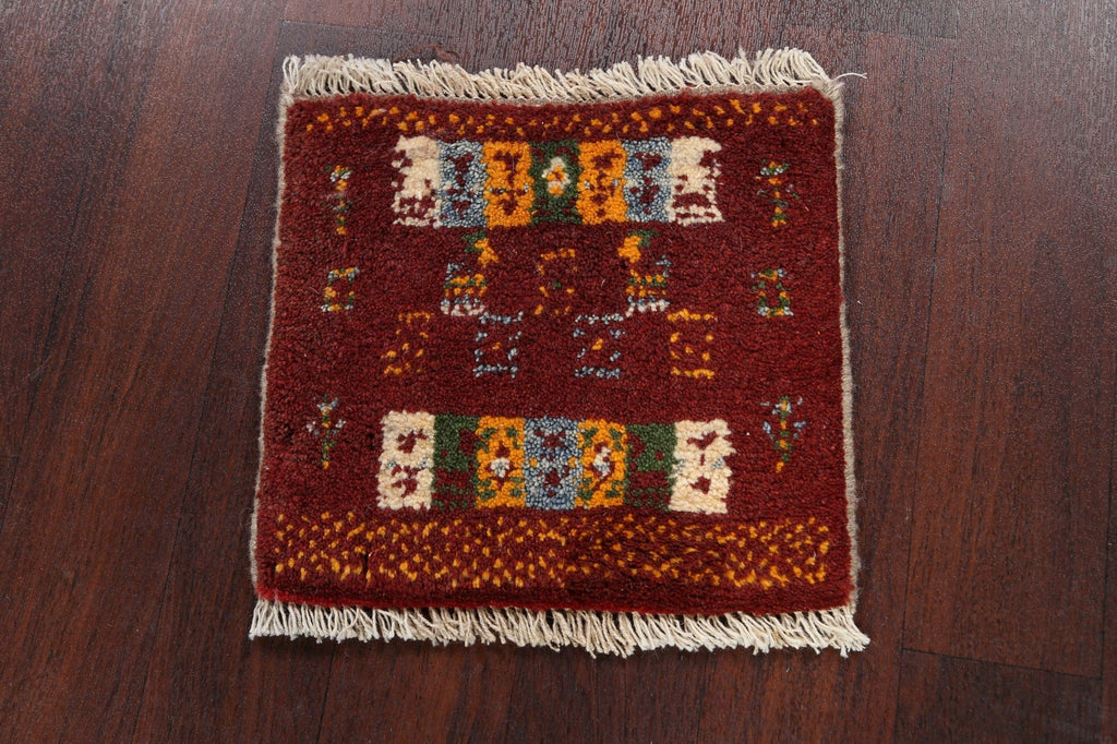 Set of 3 Tribal Gabbeh Persian Area Rugs 1x1 Square