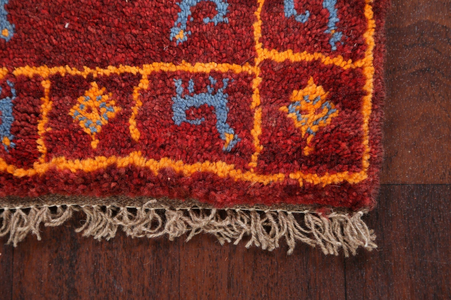 Set of 2 Tribal Gabbeh Persian Area Rugs 1x1 Square