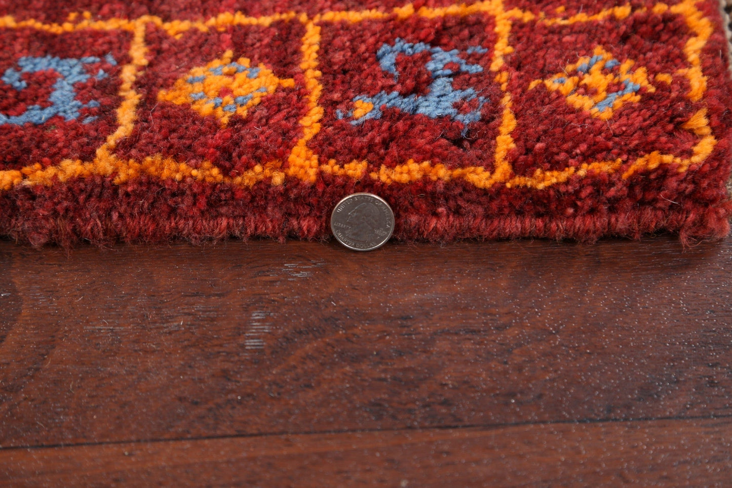 Set of 2 Tribal Gabbeh Persian Area Rugs 1x1 Square