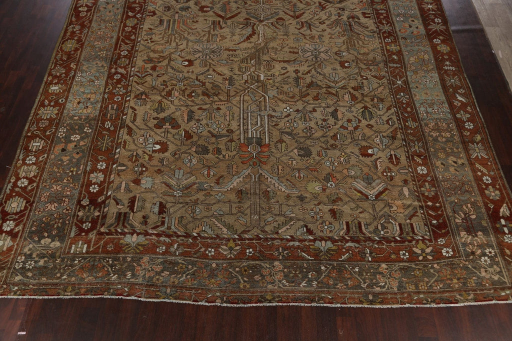 Pre-1900 Antique Bakhtiari Vegetable Dye Persian Rug 13x19