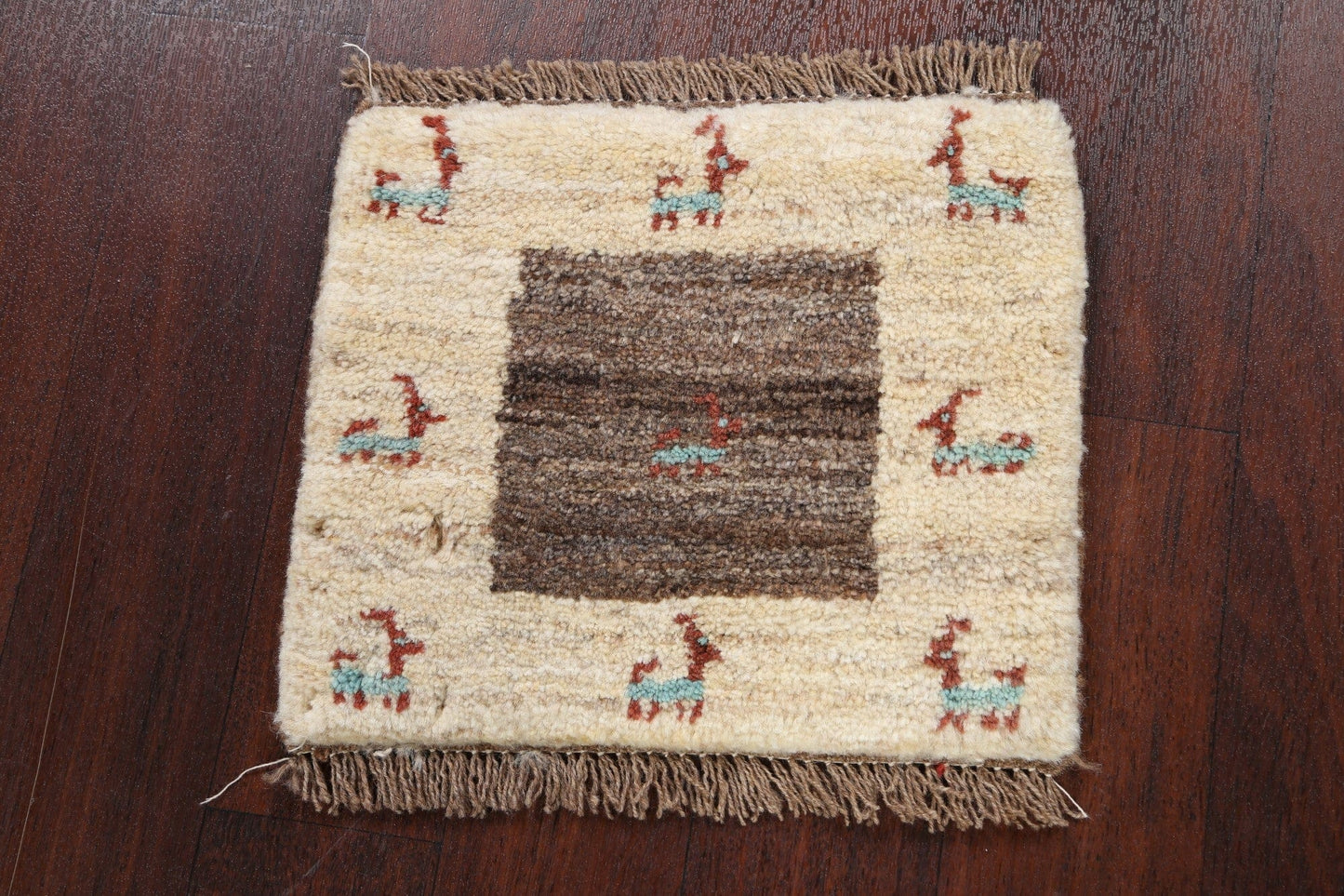 Tribal Gabbeh Persian Area Rug 1x1 Square