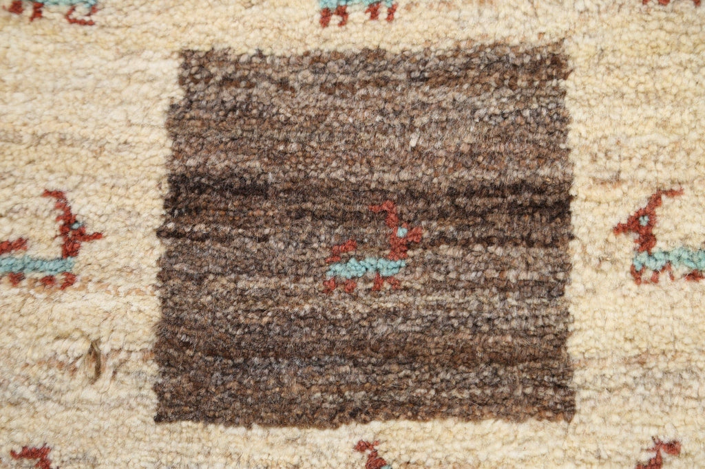 Tribal Gabbeh Persian Area Rug 1x1 Square