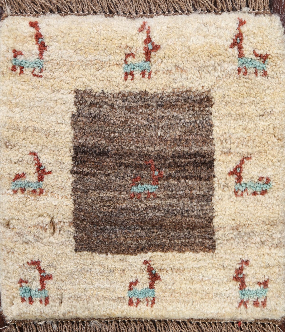 Tribal Gabbeh Persian Area Rug 1x1 Square