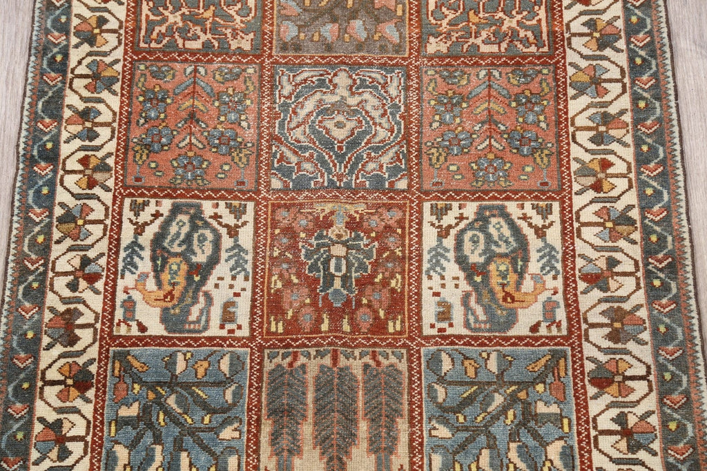 Antique Garden Design Bakhtiari Persian Runner Rug 4x13