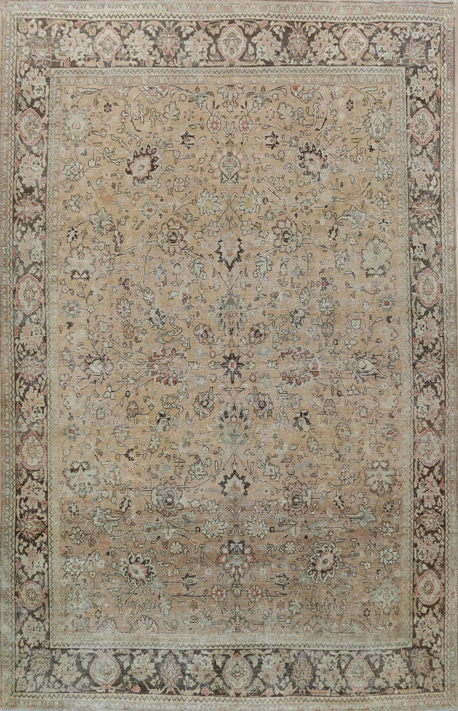 Pre-1900 Antique Sultanabad Persian Area Rug 10x13