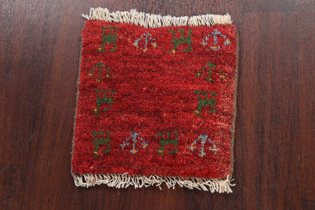 Tribal Gabbeh Persian Area Rug 1x1 Square