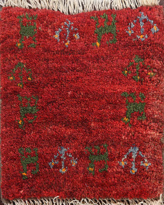 Tribal Gabbeh Persian Area Rug 1x1 Square