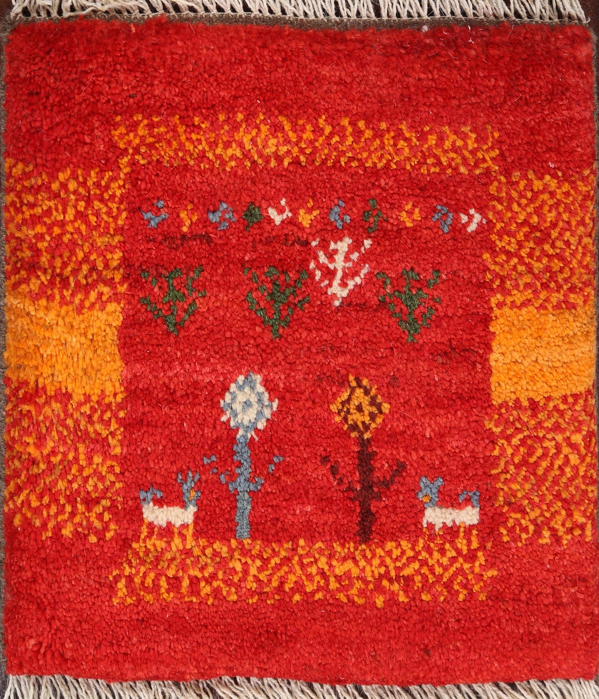 Tribal Gabbeh Persian Area Rug 1x1 Square