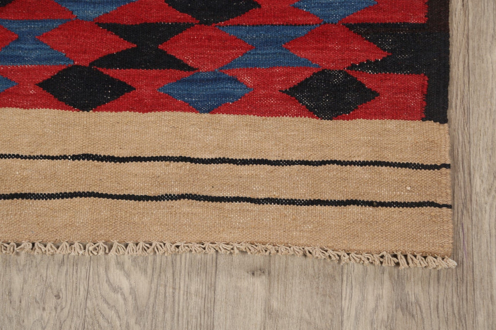 Flat-Woven Kilim Oriental Runner Rug 3x7