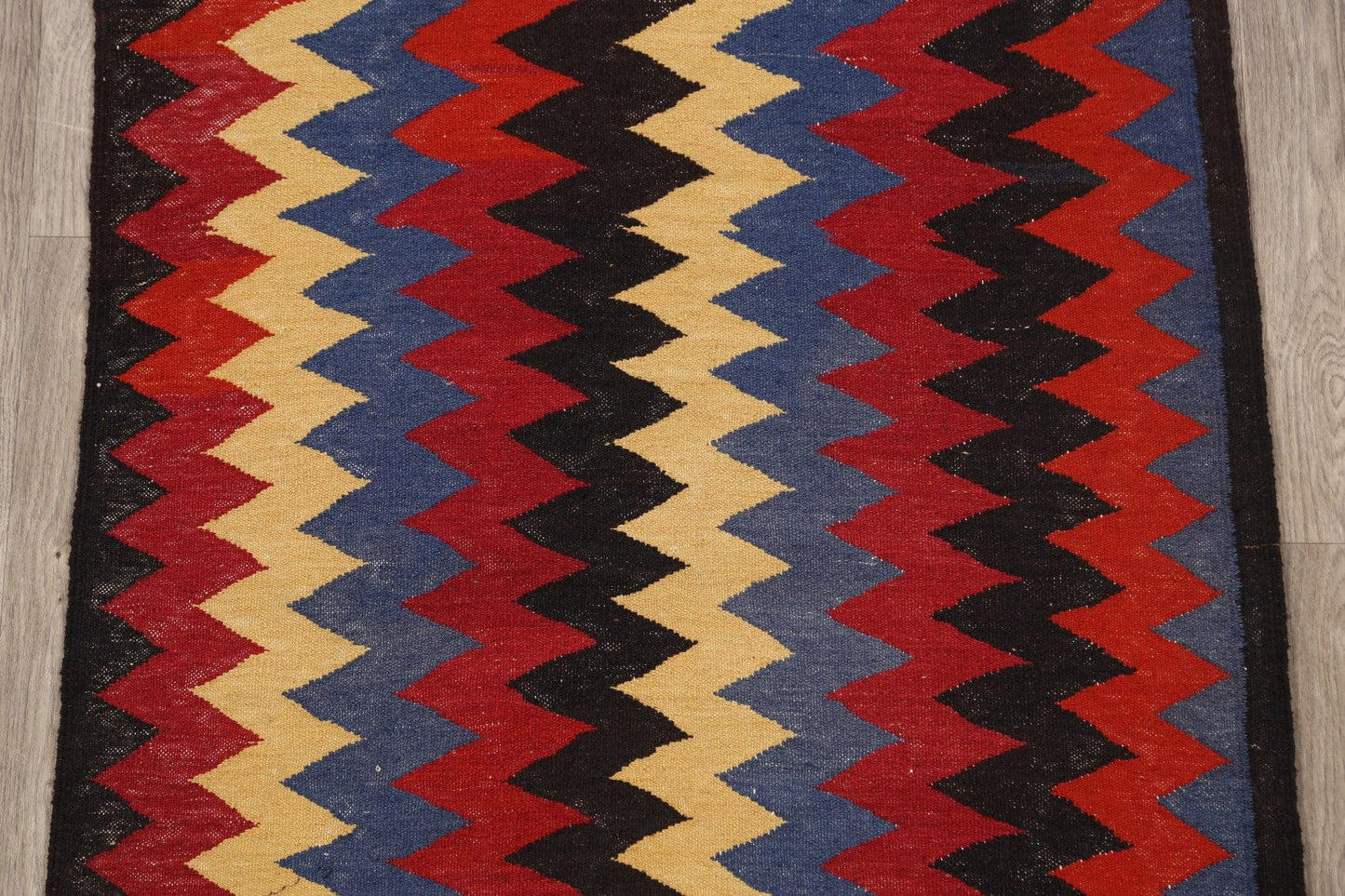 Flat-Woven Kilim Oriental Runner Rug 3x7