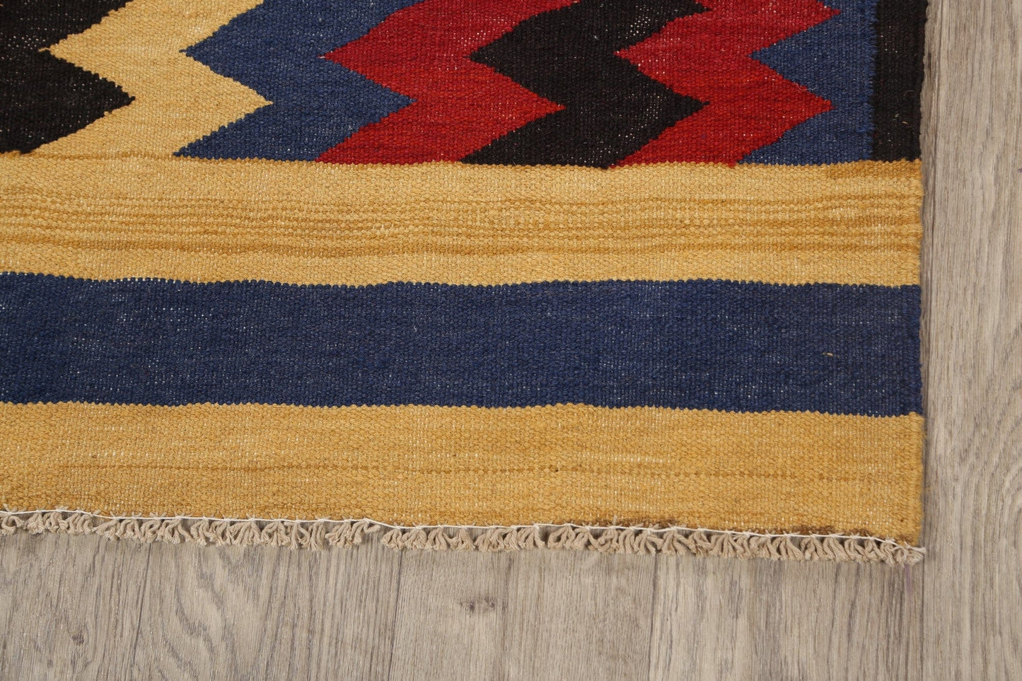 Flat-Woven Kilim Oriental Runner Rug 3x7