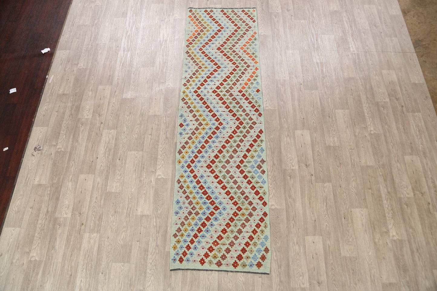 Flat-Woven Kilim Oriental Runner Rug 3x10