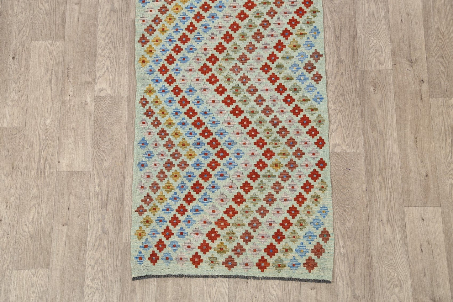 Flat-Woven Kilim Oriental Runner Rug 3x10