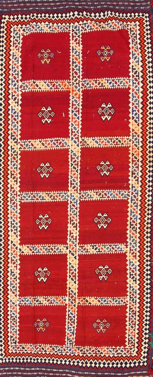 Flat-Weave 5x11 Kilim Kashkoli Shiraz Persian Area Rug