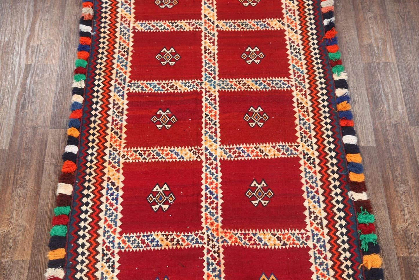 Flat-Weave 5x11 Kilim Kashkoli Shiraz Persian Area Rug
