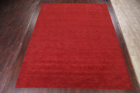 Red Gabbeh Hand-Knotted Area Rug 10x13