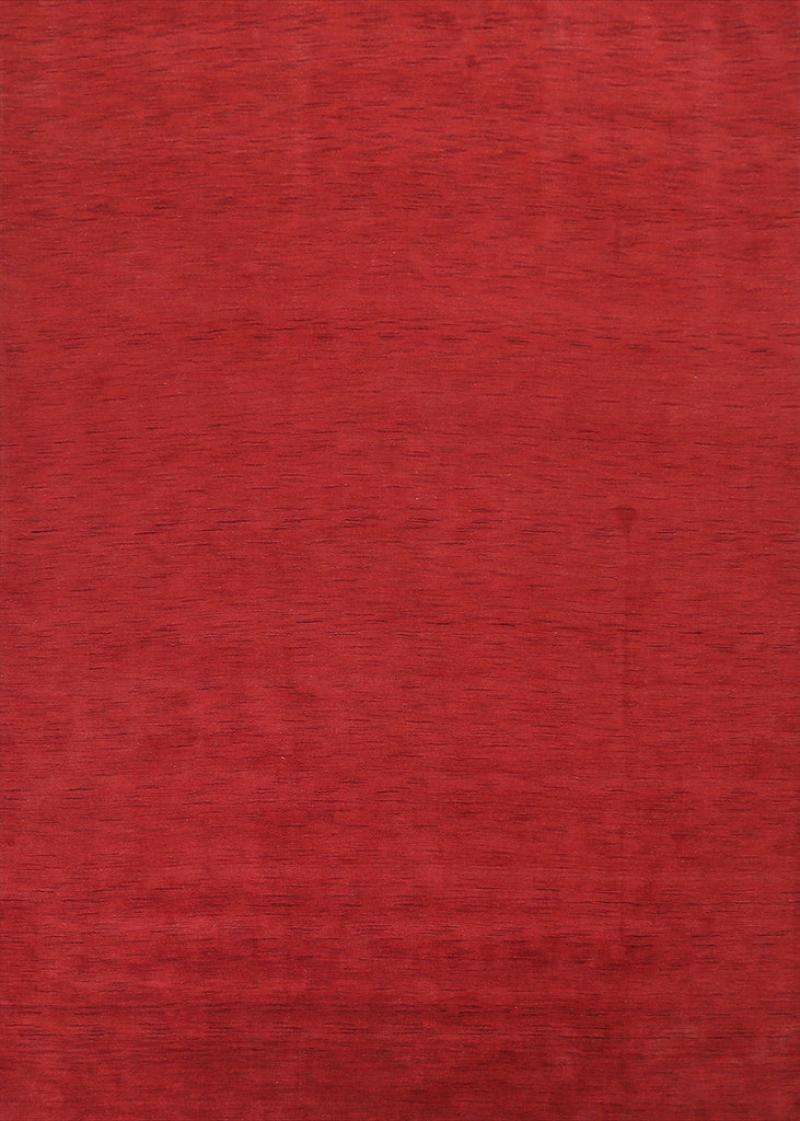 Red Gabbeh Hand-Knotted Area Rug 10x13