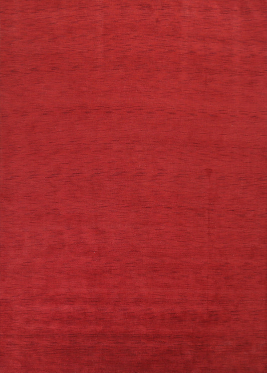 Red Gabbeh Hand-Knotted Area Rug 10x13