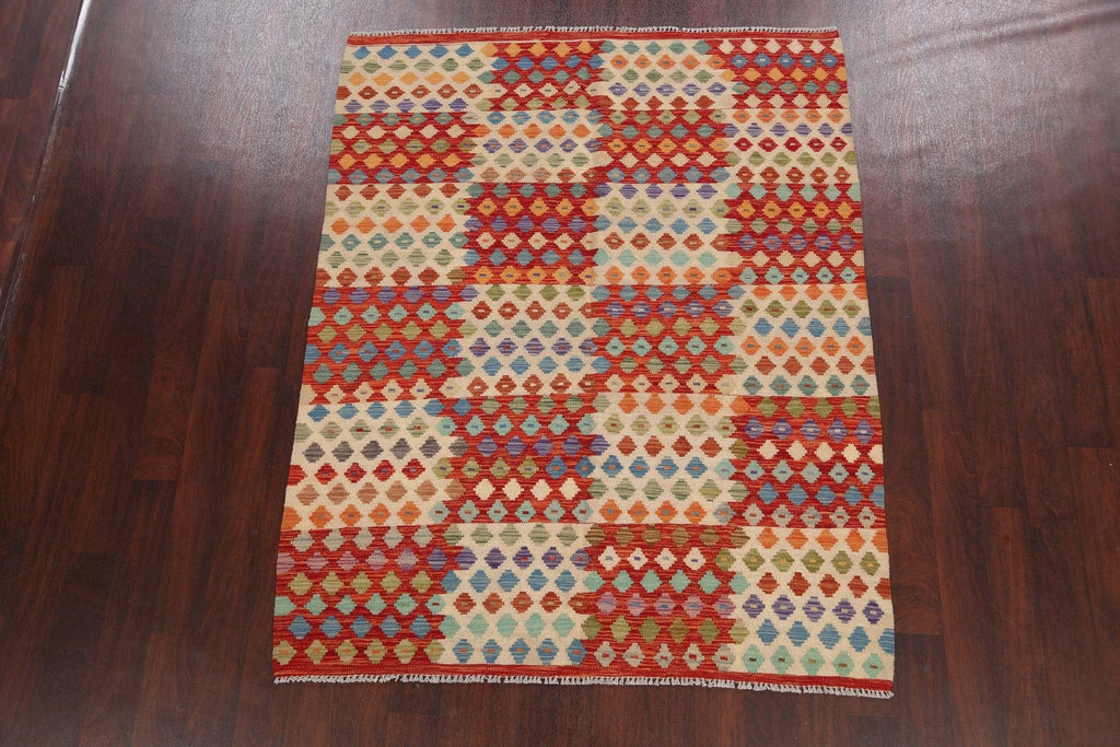 Geometric Kilim Oriental Area Rug 5x6