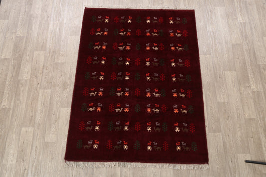 Gabbeh Persian Area Rug 5x7