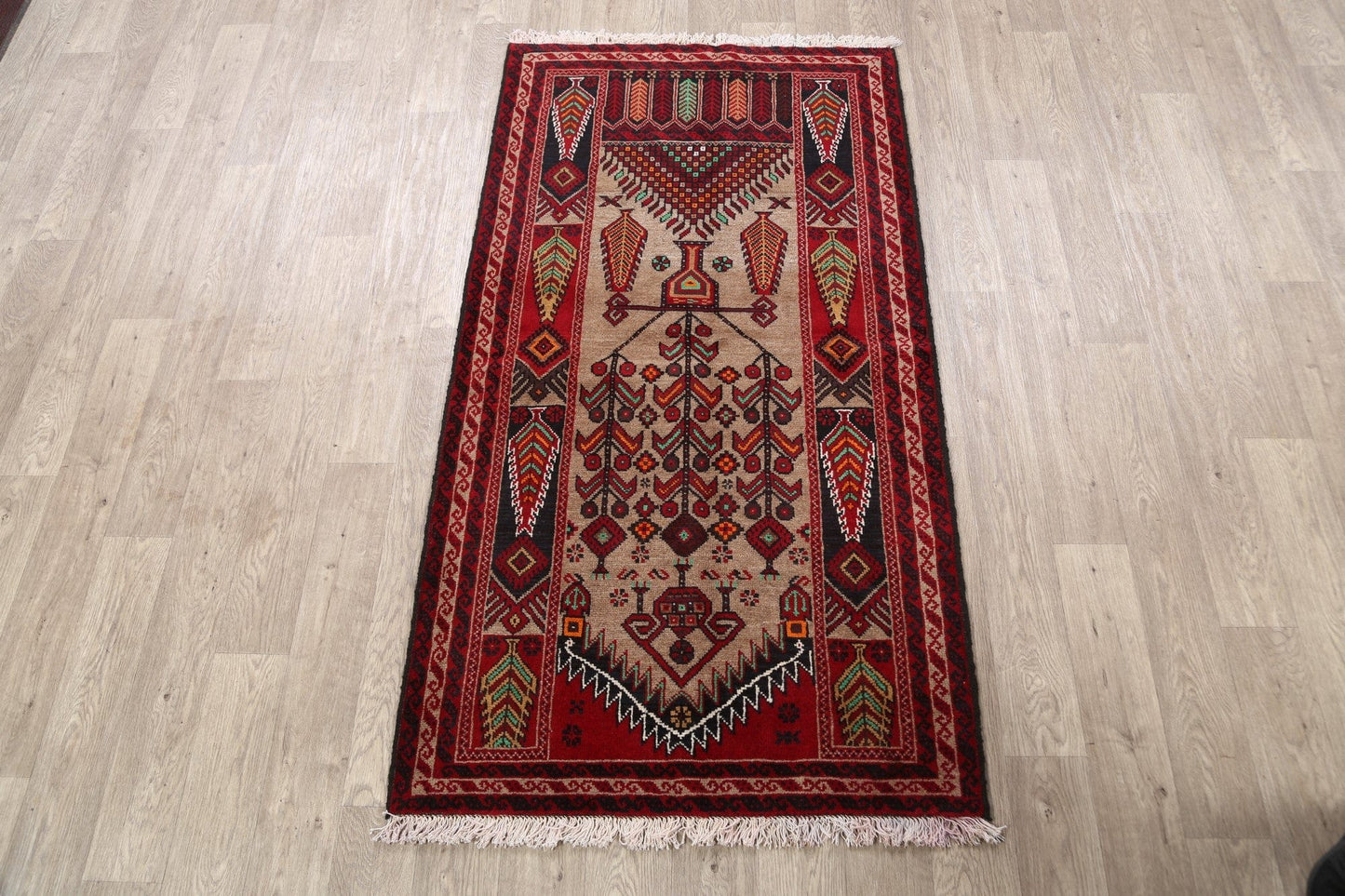 Balouch Afghan Oriental Area Rug 3x6