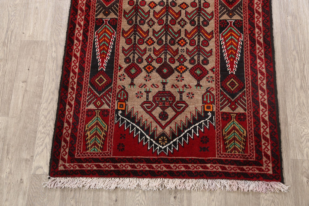 Balouch Afghan Oriental Area Rug 3x6