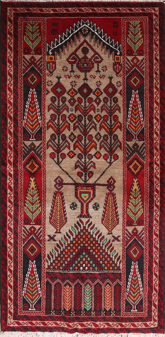 Balouch Afghan Oriental Area Rug 3x6