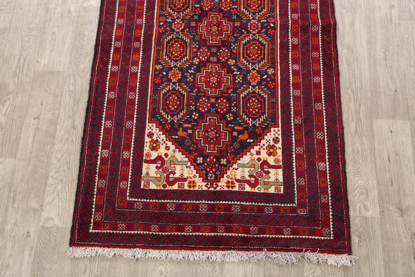 Balouch Afghan Oriental Runner Rug 3x7