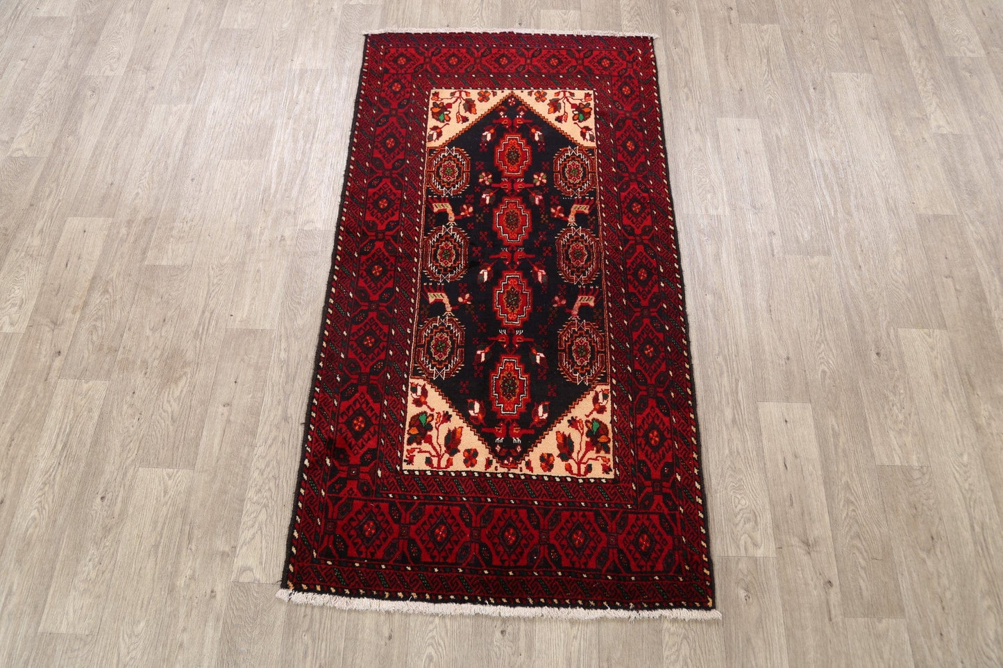 Balouch Afghan Oriental Area Rug 3x6