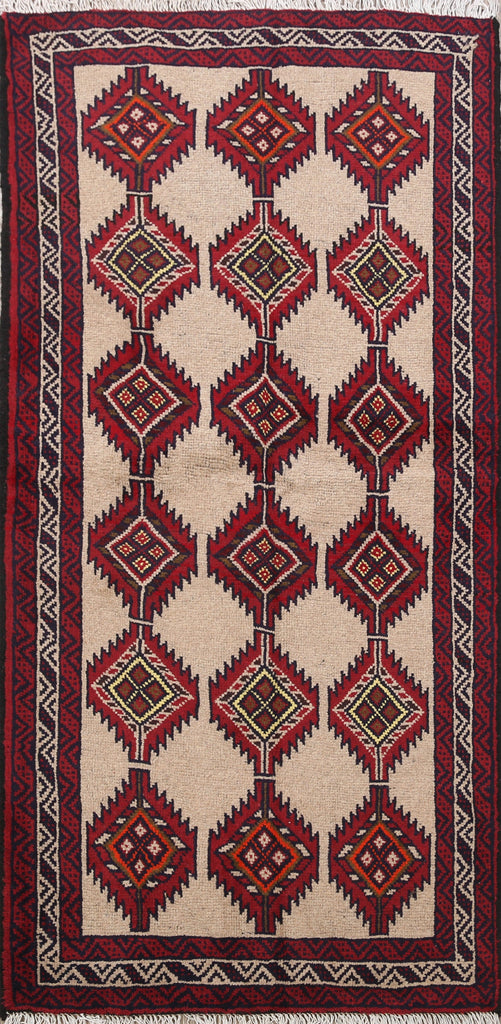 Balouch Afghan Oriental Area Rug 3x6