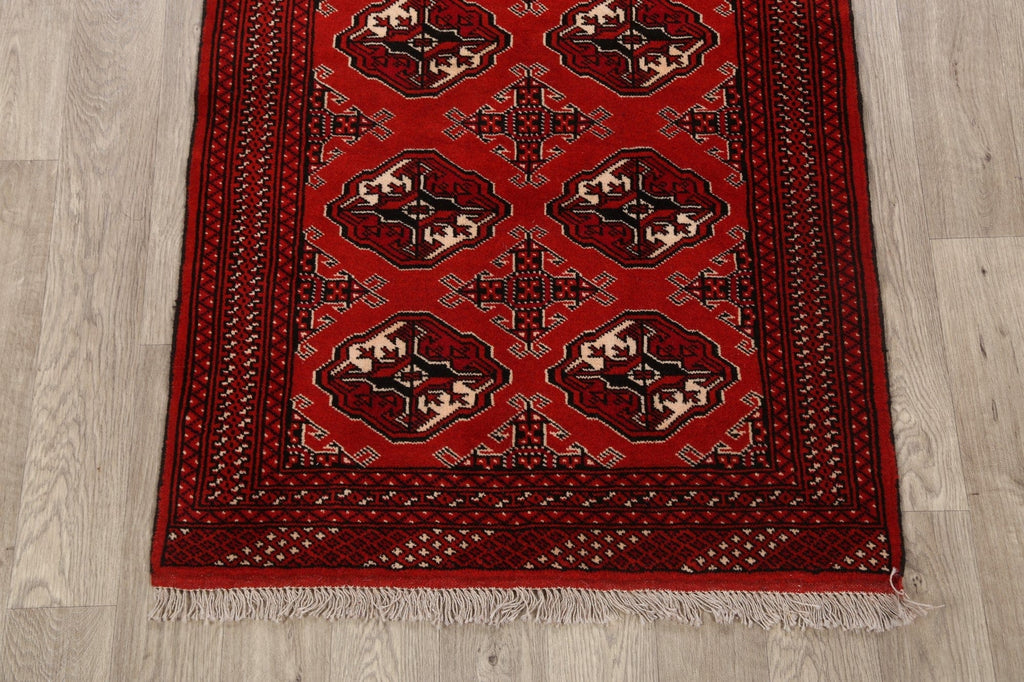 Red Handmade Bokhara Wool Rug 3x5