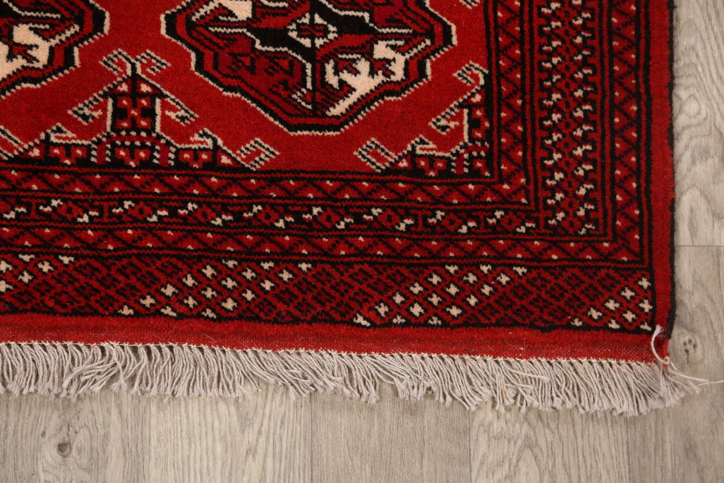 Red Handmade Bokhara Wool Rug 3x5