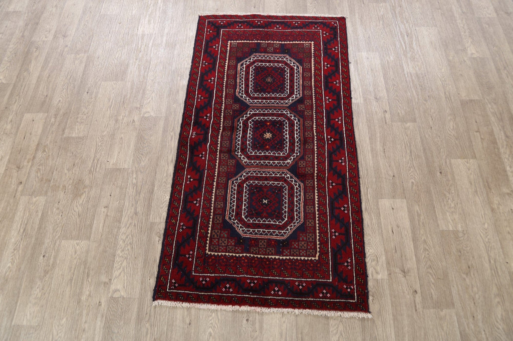 Balouch Afghan Oriental Area Rug 3x6