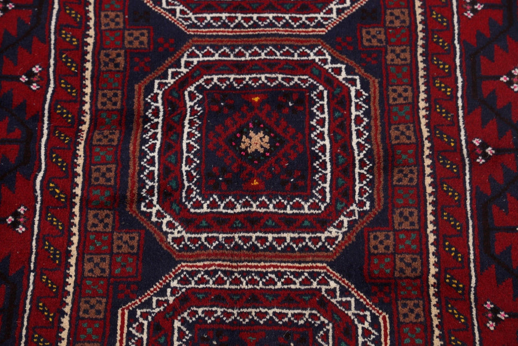 Balouch Afghan Oriental Area Rug 3x6