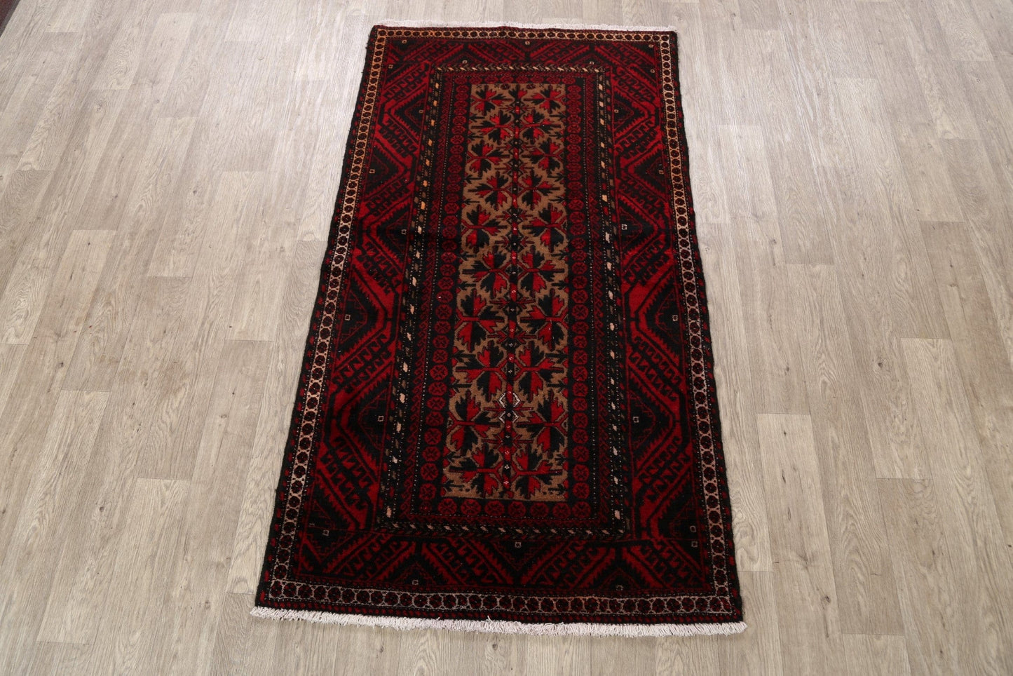 Balouch Afghan Oriental Area Rug 4x7