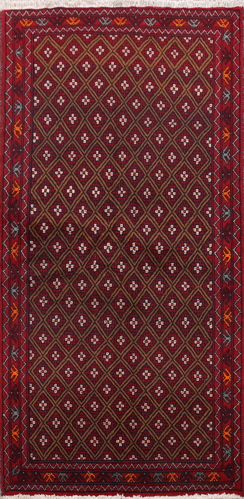 Balouch Afghan Oriental Area Rug 3x6