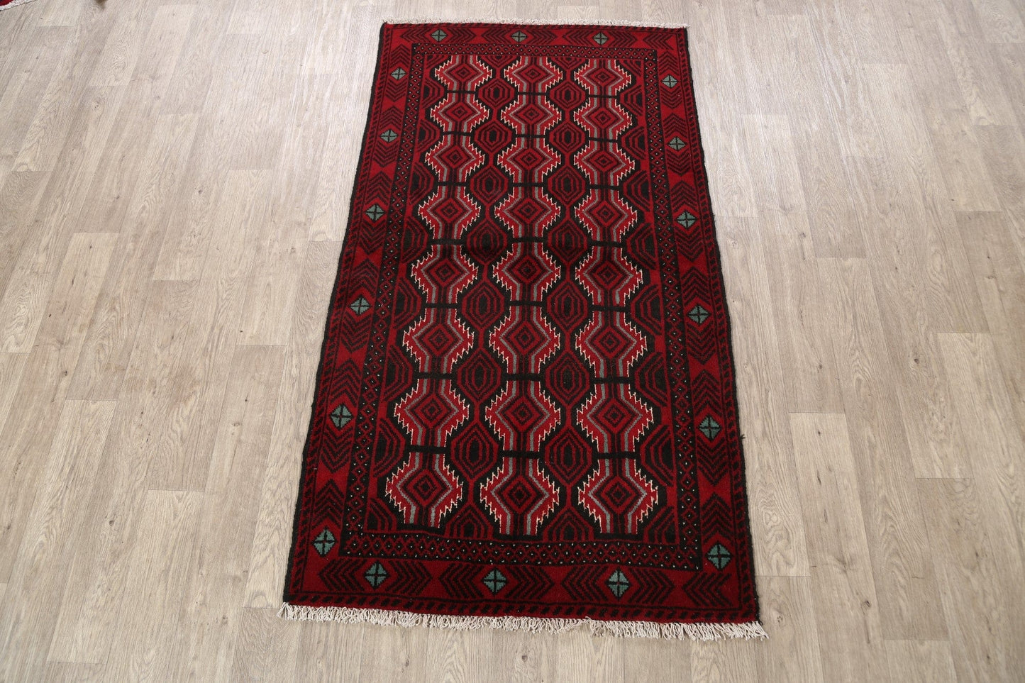 Balouch Afghan Oriental Area Rug 3x6