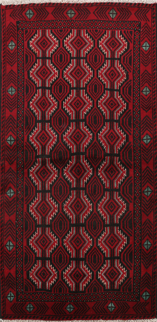 Balouch Afghan Oriental Area Rug 3x6