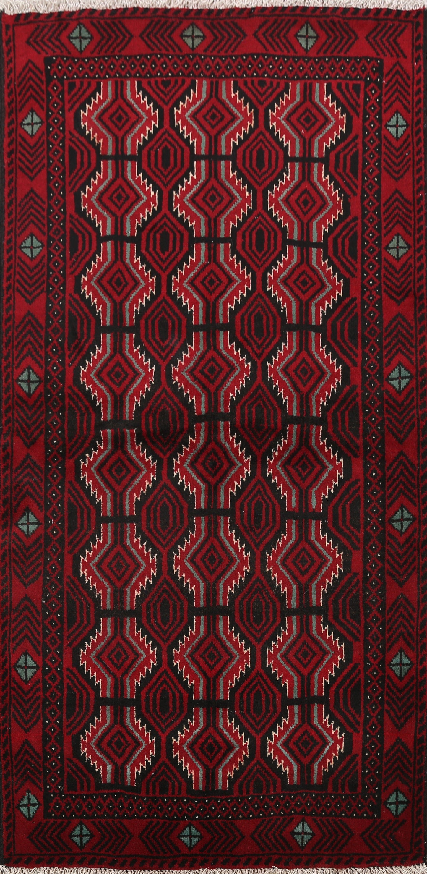 Balouch Afghan Oriental Area Rug 3x6