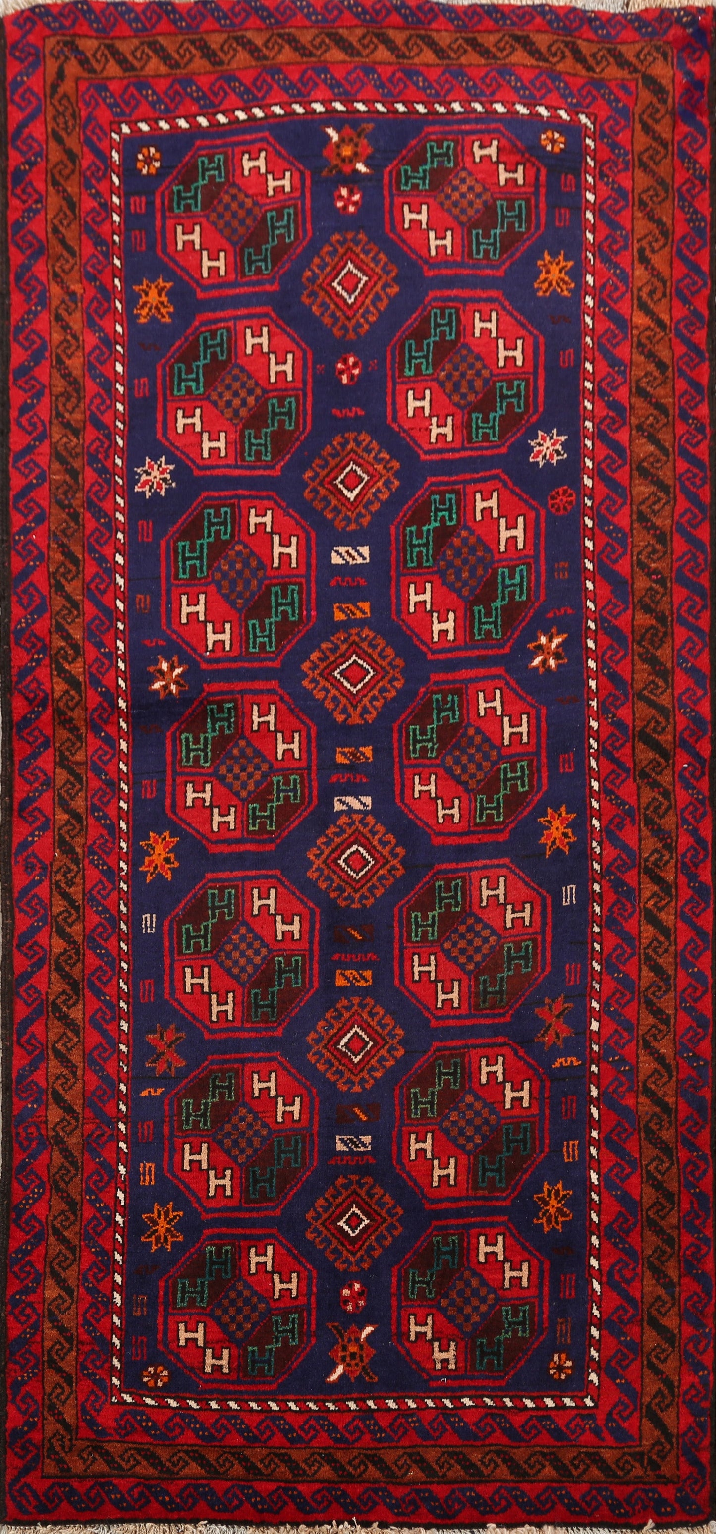 Balouch Afghan Oriental Area Rug 3x6