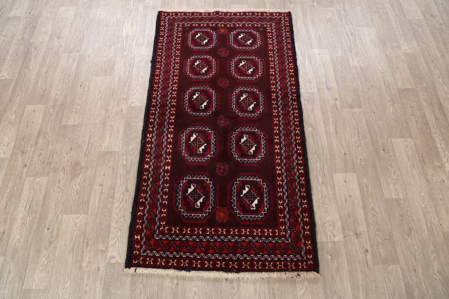 Balouch Afghan Oriental Area Rug 3x6