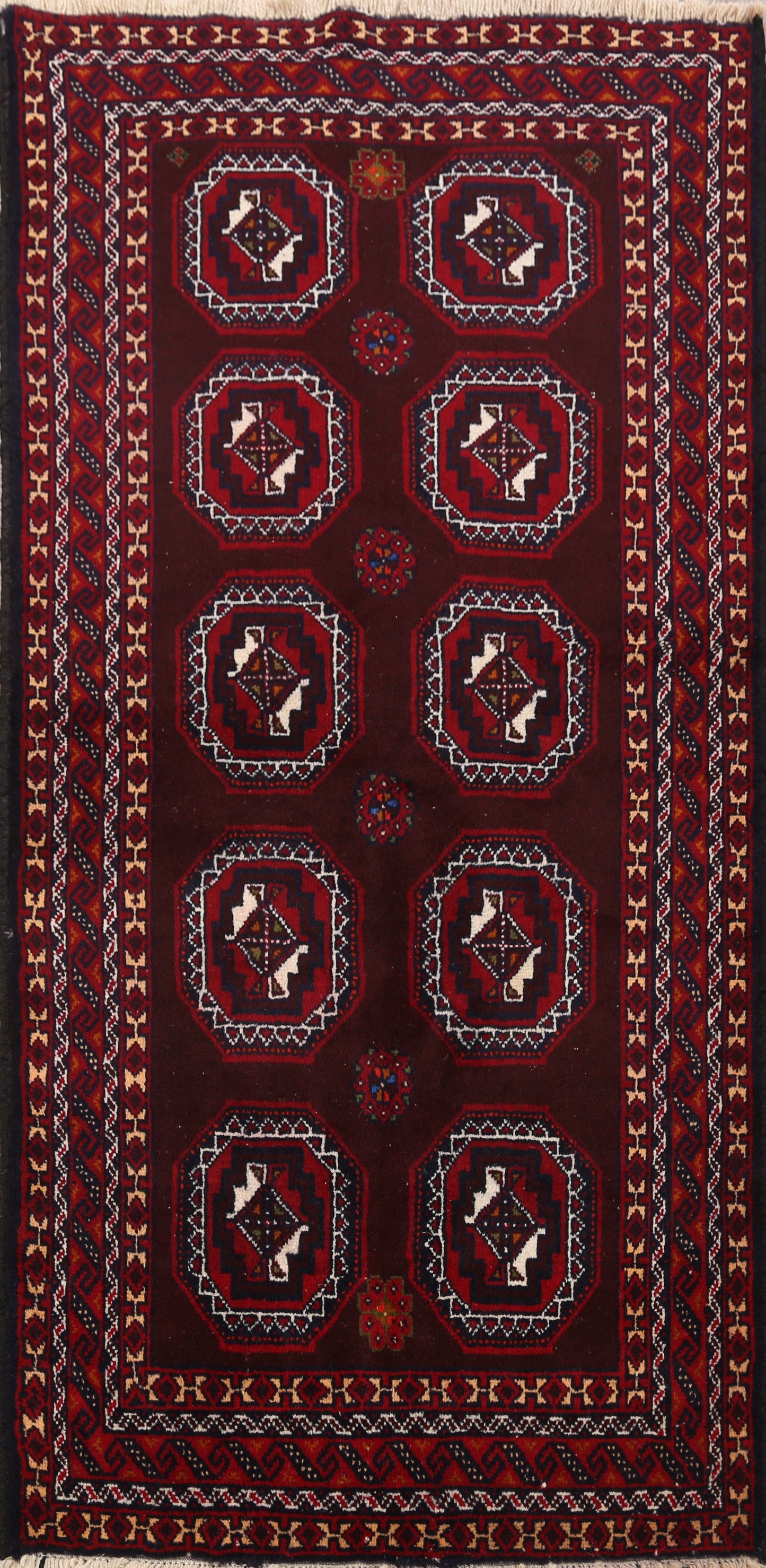 Balouch Afghan Oriental Area Rug 3x6